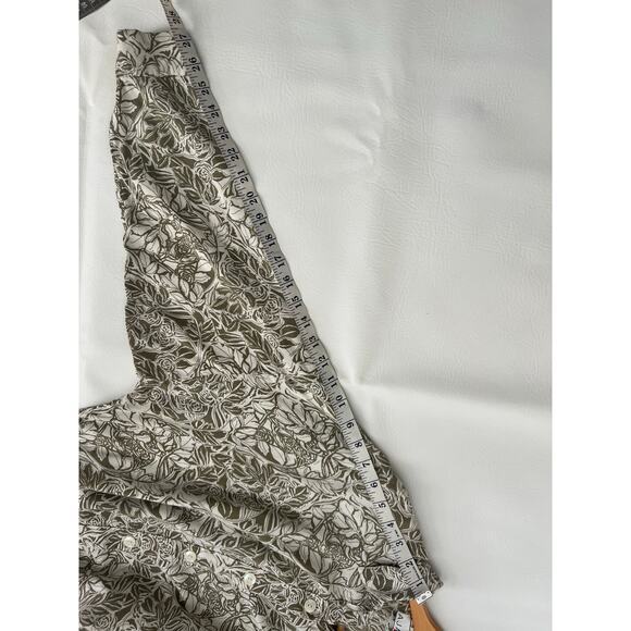 Ajaccio vintage button down shirt floral M-L neutral Novelty cottagecore - Picture 5 of 7